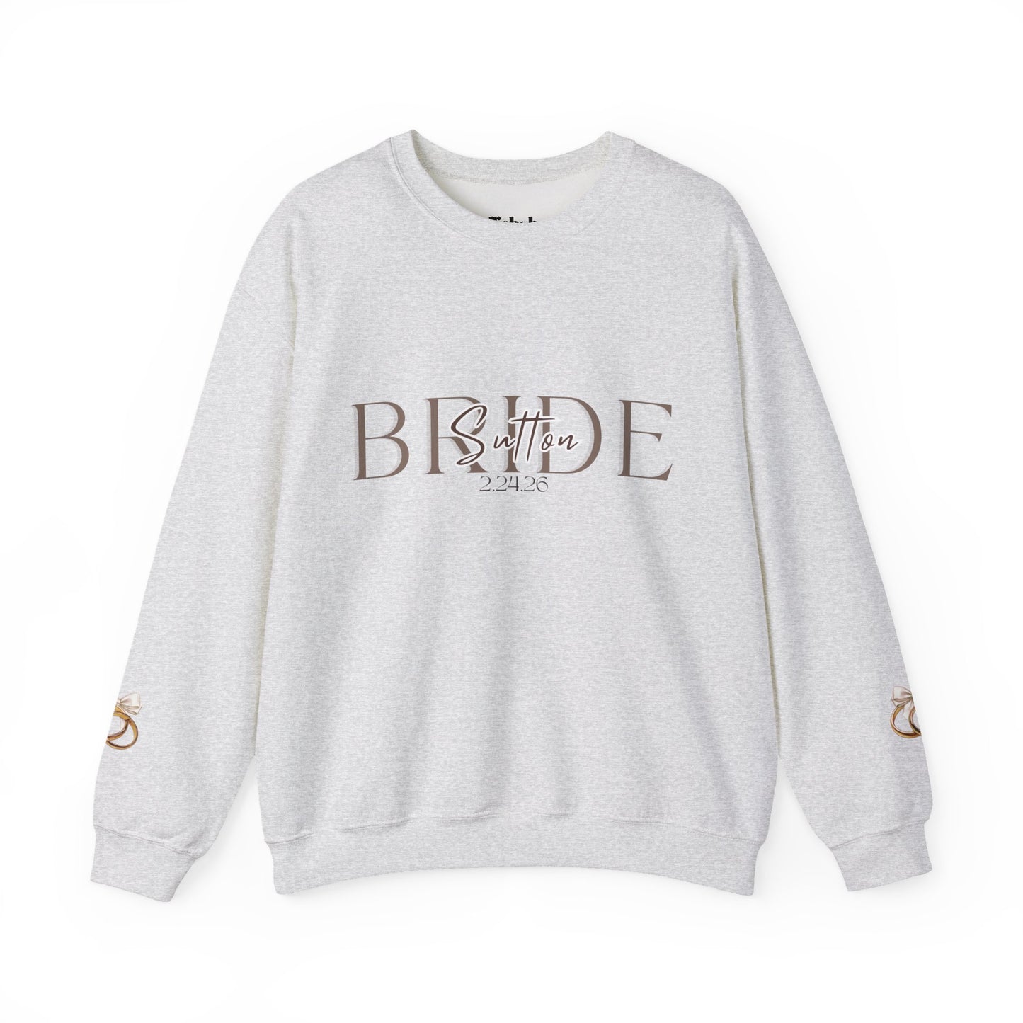 Custom Wedding Name and Date Crewneck Sweatshirt, Wedding Wear, Personalized Bridal Party Gift, Bachelorette Party, Wedding Gift