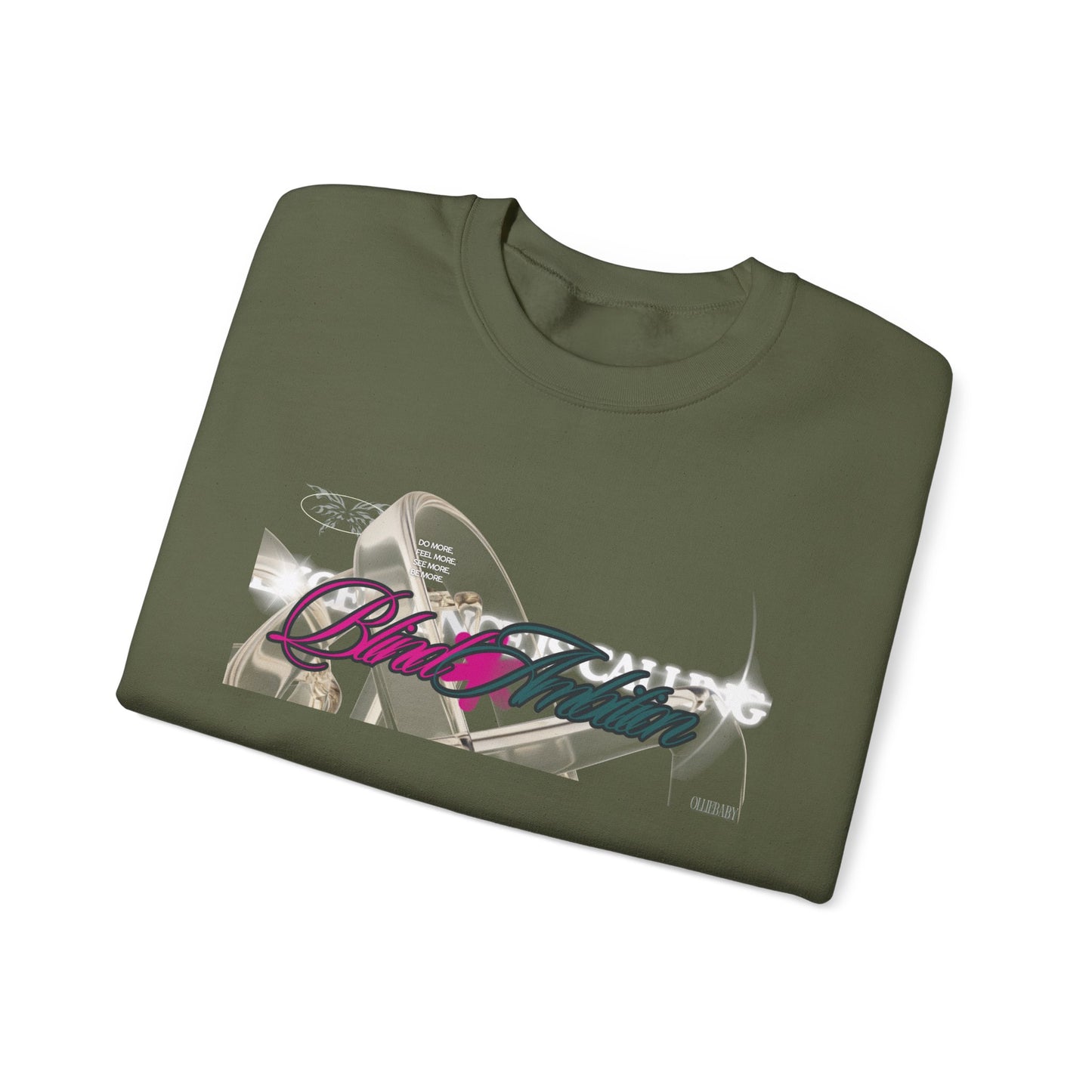 Blind Ambition (Excellence is Calling) Unisex Crewneck Sweatshirt, Trendy Streetwear, Comfy Gift for Friends, Everyday Casual Wear, Stylish