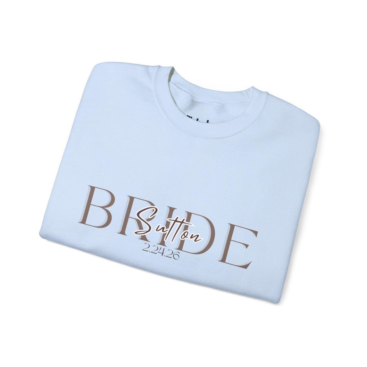 Custom Wedding Name and Date Crewneck Sweatshirt, Wedding Wear, Personalized Bridal Party Gift, Bachelorette Party, Wedding Gift