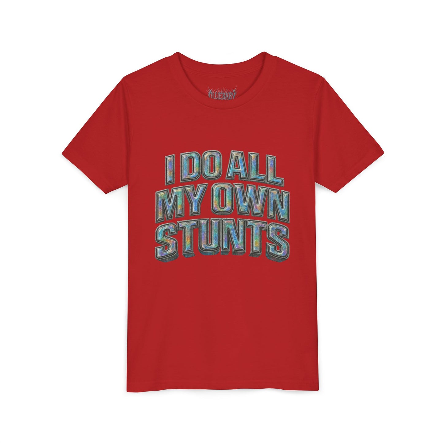 I do all my own stunts - kids Unisex Plain White Crew T‑Shirt