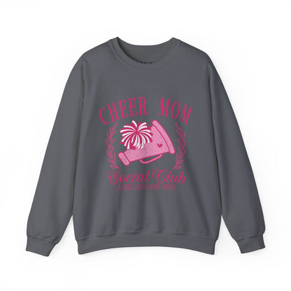 Cheer Mom Social Club Sweatshirt, Gift for Cheer Moms, Practice, Late Nights, Comp Mornings, Unisex Crewneck, Driving, Running Around