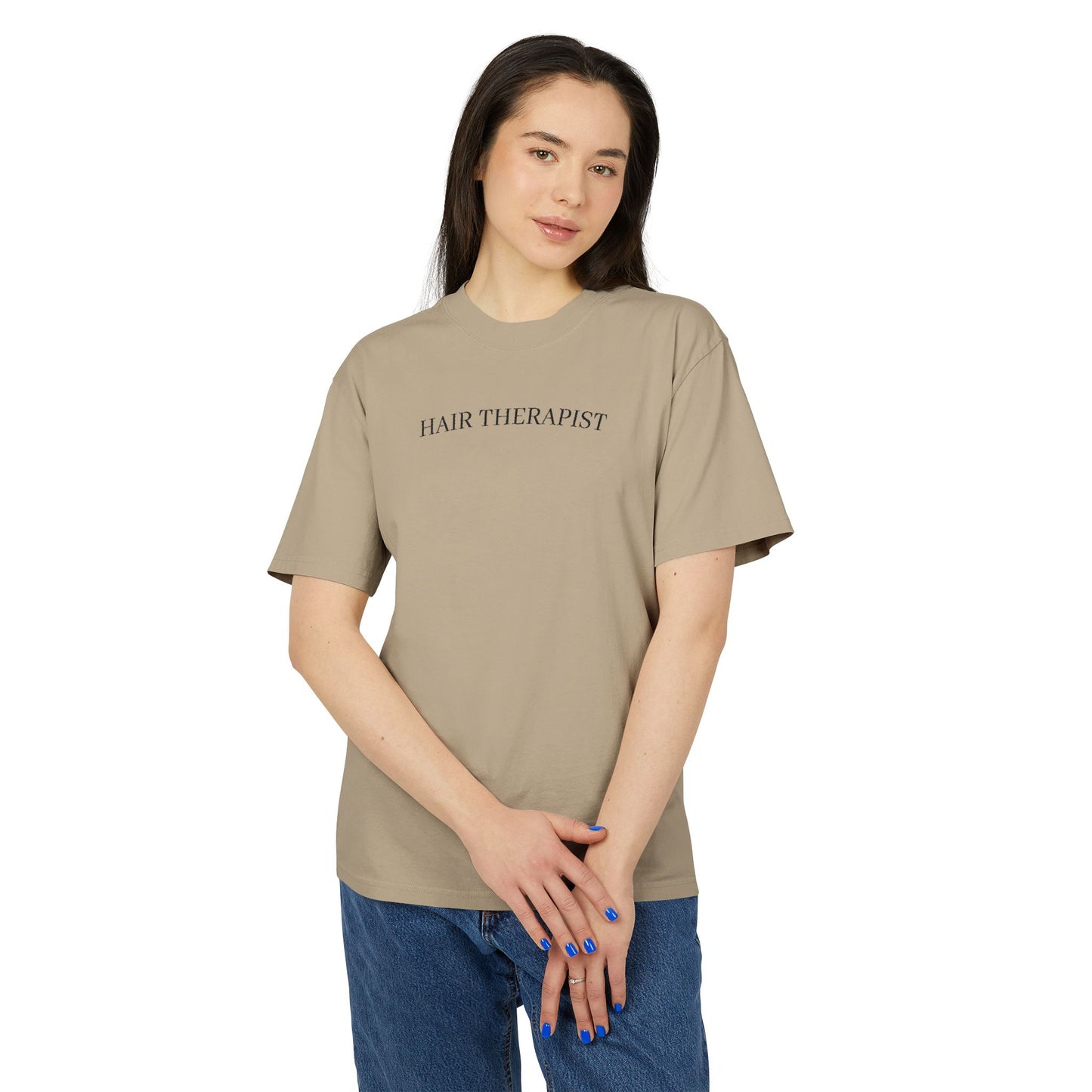 Hair Therapist Heavy Faded Tee, Funny T-Shirt, Gifts for Hairdressers, Unisex Graphic Tee, Casual Wear, Birthday Gift