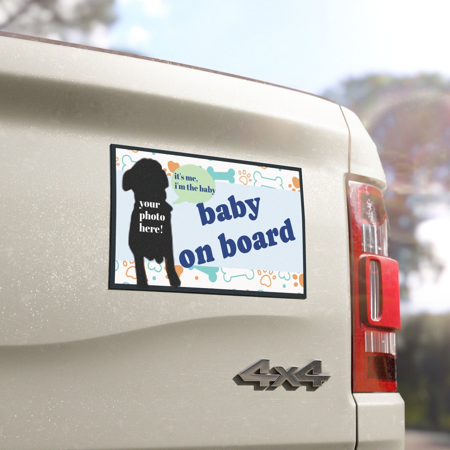 Dog Lover Car Magnet, Personalized Customized Bumper Sticker Magnet, Pet Owner Gift, Fridge Magnet, Refrigerator Decoration, Cute Animal