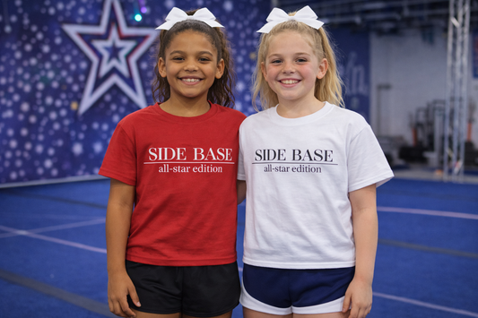 Youth All Star Cheerleader 'Side Base' Kids Softstyle Tee