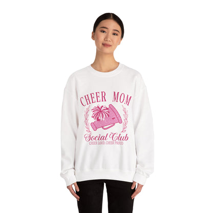Cheer Mom Social Club Sweatshirt, Gift for Cheer Moms, Practice, Late Nights, Comp Mornings, Unisex Crewneck, Driving, Running Around