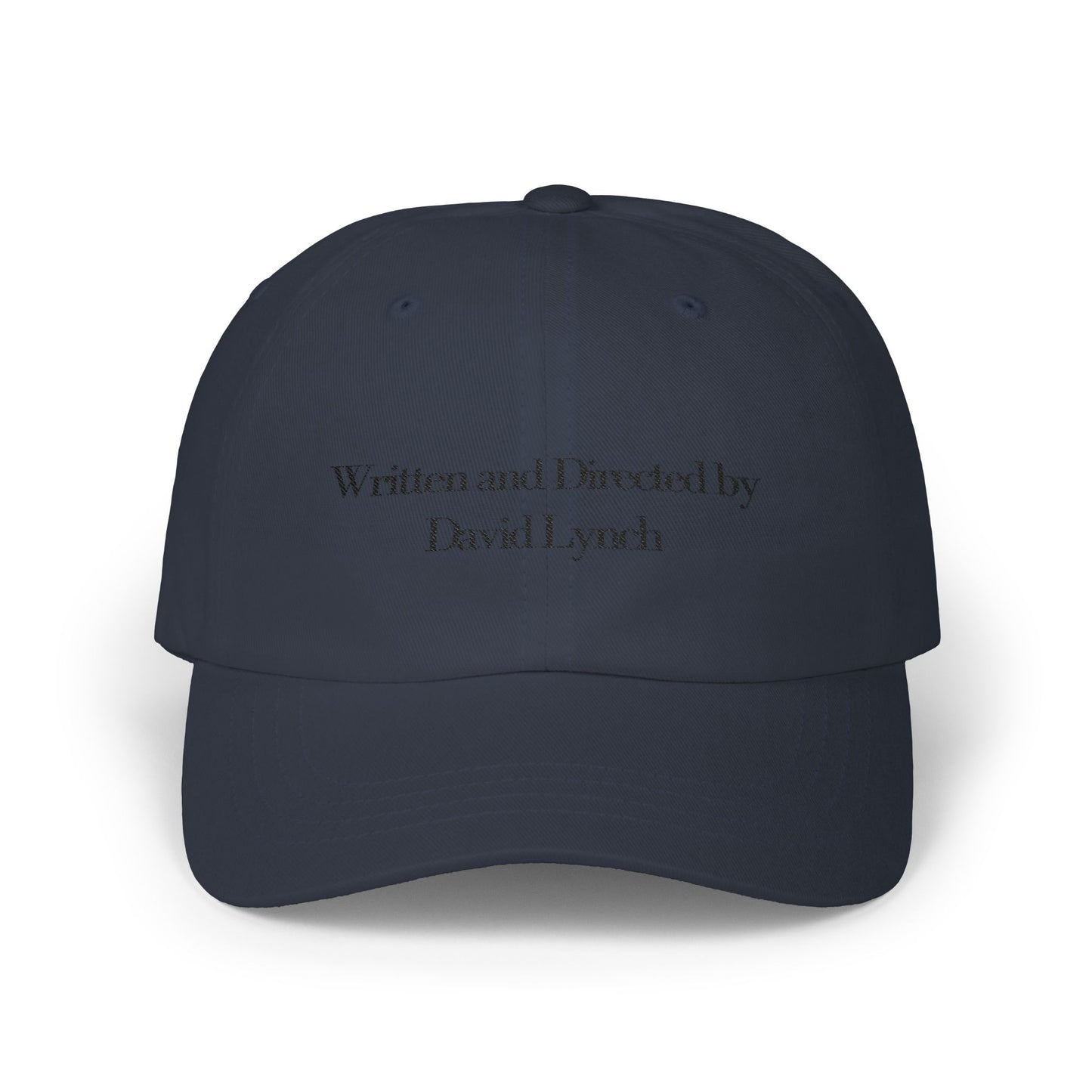 Embroidered Dad Cap, David Lynch Inspired Hat, Minimalist Baseball Cap, Retro Hipster Cap, Creative Visionary Gift, Black Dad Hat