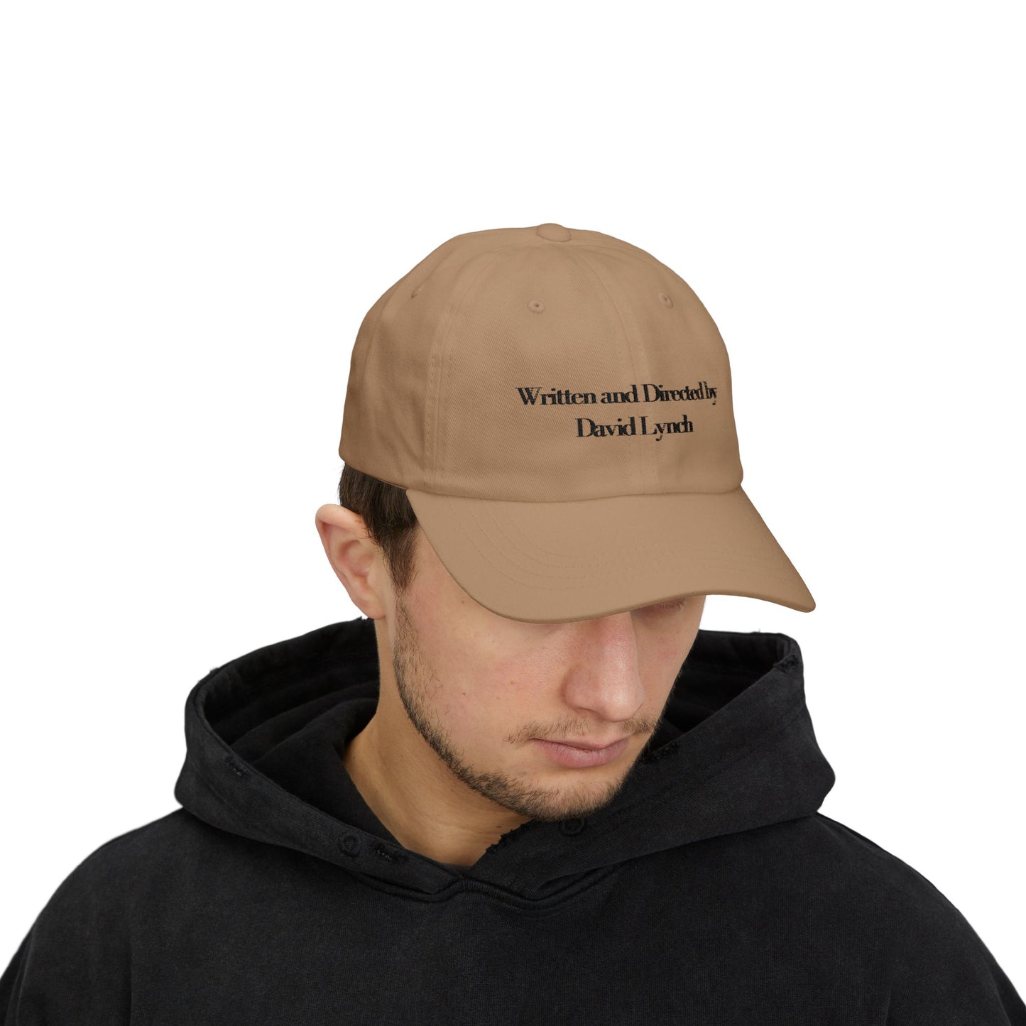 Embroidered Dad Cap, David Lynch Inspired Hat, Minimalist Baseball Cap, Retro Hipster Cap, Creative Visionary Gift, Black Dad Hat