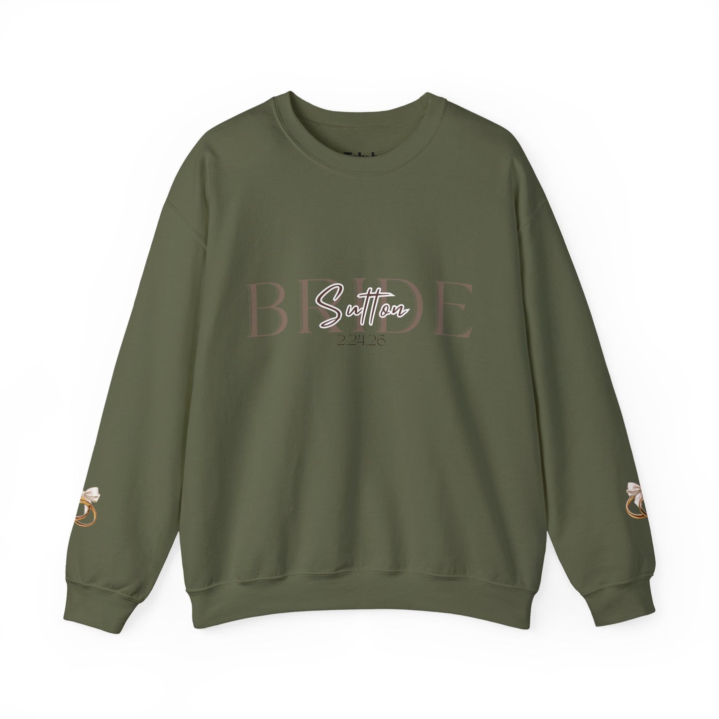 Custom Wedding Name and Date Crewneck Sweatshirt, Wedding Wear, Personalized Bridal Party Gift, Bachelorette Party, Wedding Gift