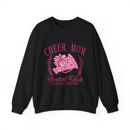 Cheer Mom Social Club Sweatshirt, Gift for Cheer Moms, Practice, Late Nights, Comp Mornings, Unisex Crewneck, Driving, Running Around
