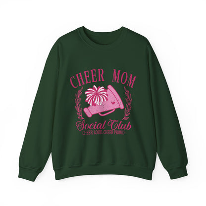 Cheer Mom Social Club Sweatshirt, Gift for Cheer Moms, Practice, Late Nights, Comp Mornings, Unisex Crewneck, Driving, Running Around