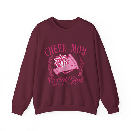 Cheer Mom Social Club Sweatshirt, Gift for Cheer Moms, Practice, Late Nights, Comp Mornings, Unisex Crewneck, Driving, Running Around