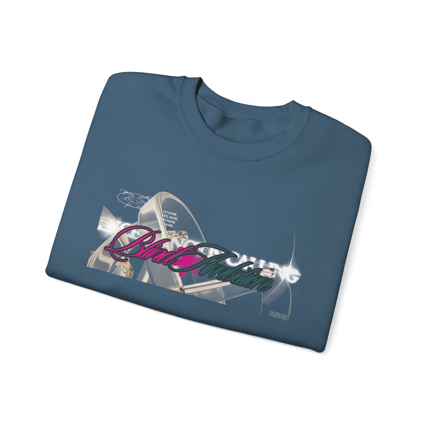 Blind Ambition (Excellence is Calling) Unisex Crewneck Sweatshirt, Trendy Streetwear, Comfy Gift for Friends, Everyday Casual Wear, Stylish