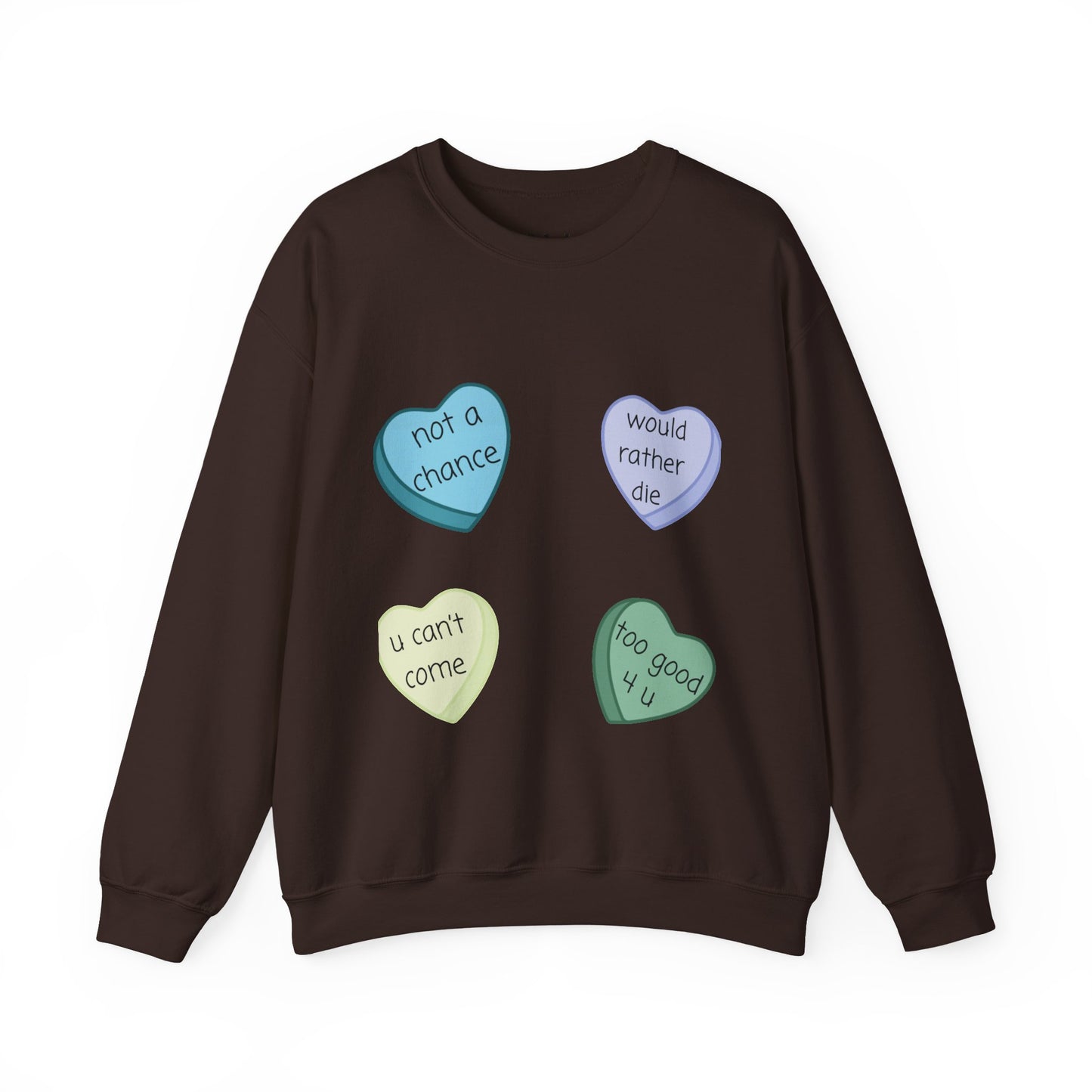 Heart Candy Sweatshirt,  Gift for Singles, Love Sweatshirt, Valentine's Day Gift, Hopeless Romantic, Galentines Gift