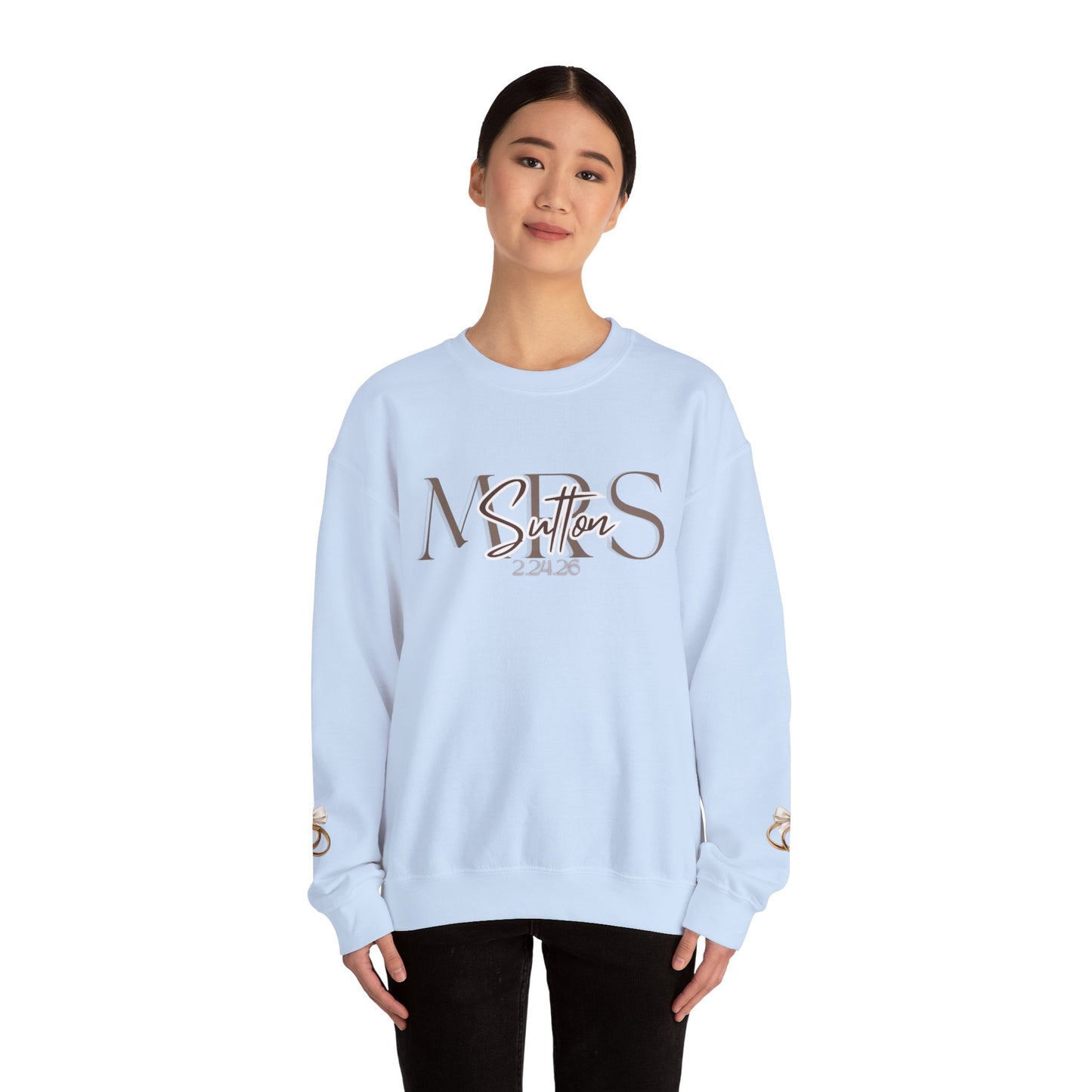 Wedding Colors Crewneck Sweatshirt, Future Wifey Bride Gift, Bridal Party, Customized Wedding Mrs. Top, Personalized Bachelorette