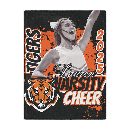Athlete Stadium Blanket, Personalized Sports Team Throw, Custom Fan Fleece, Game Day Gift, Cozy Winter Blanket