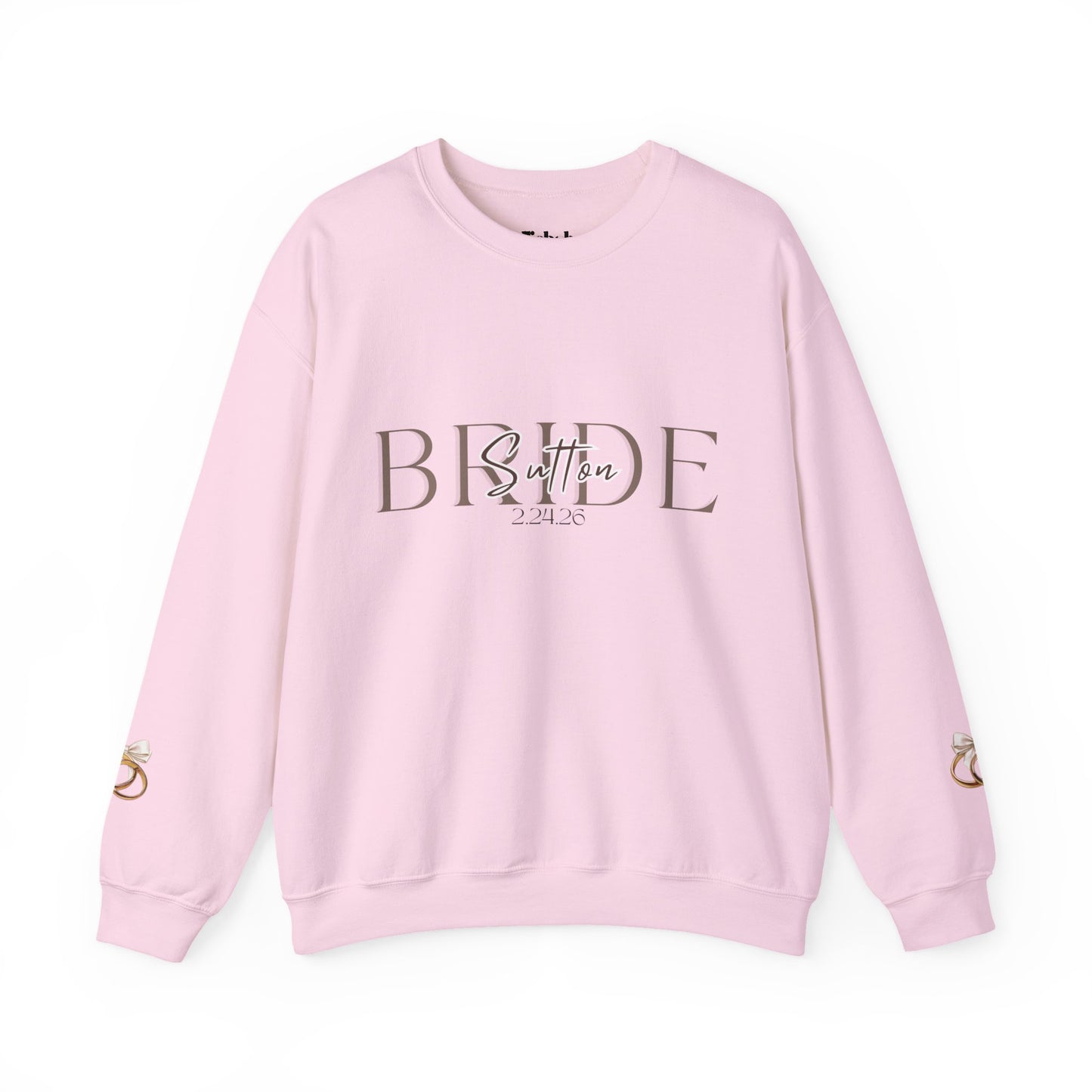 Custom Wedding Name and Date Crewneck Sweatshirt, Wedding Wear, Personalized Bridal Party Gift, Bachelorette Party, Wedding Gift