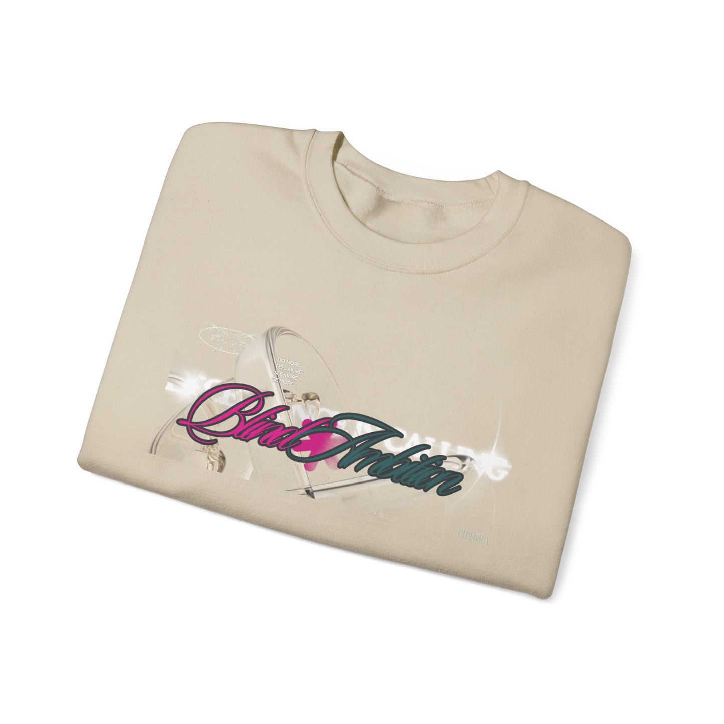 Blind Ambition (Excellence is Calling) Unisex Crewneck Sweatshirt, Trendy Streetwear, Comfy Gift for Friends, Everyday Casual Wear, Stylish