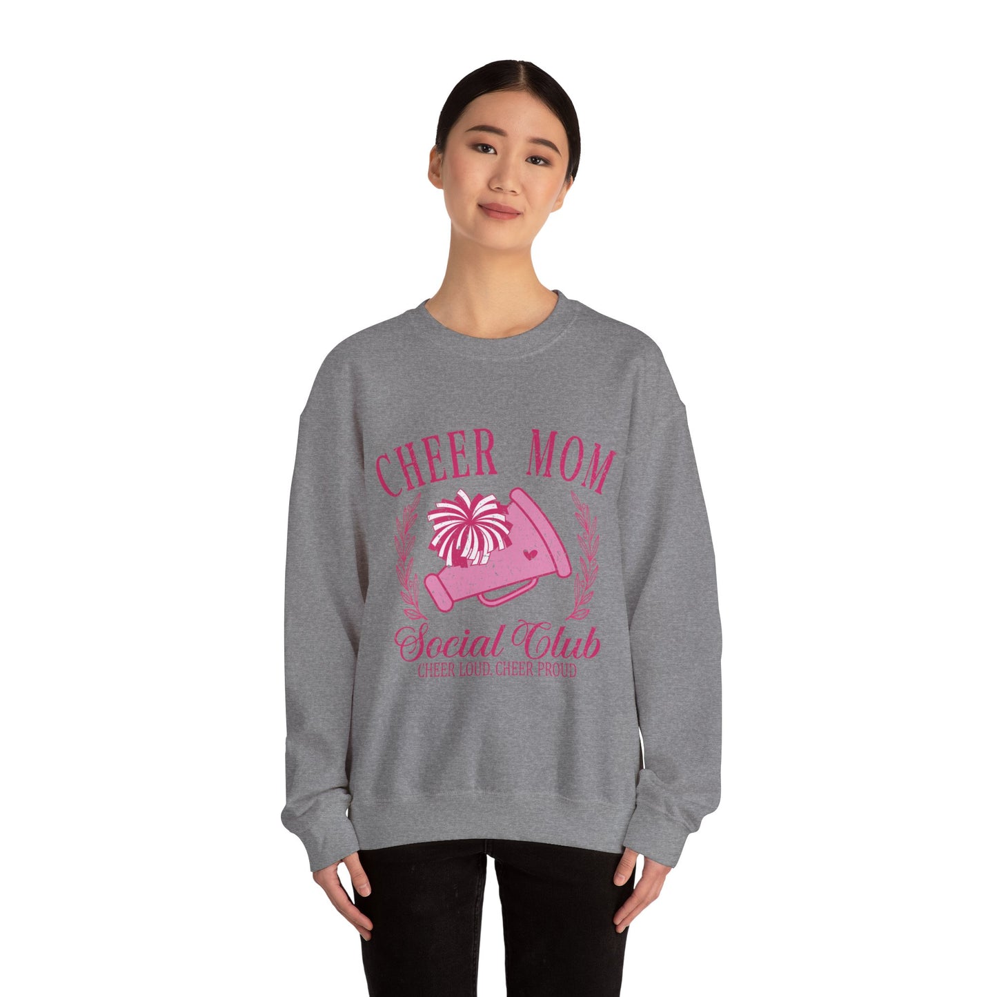 Cheer Mom Social Club Sweatshirt, Gift for Cheer Moms, Practice, Late Nights, Comp Mornings, Unisex Crewneck, Driving, Running Around