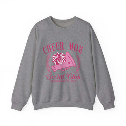 Cheer Mom Social Club Sweatshirt, Gift for Cheer Moms, Practice, Late Nights, Comp Mornings, Unisex Crewneck, Driving, Running Around
