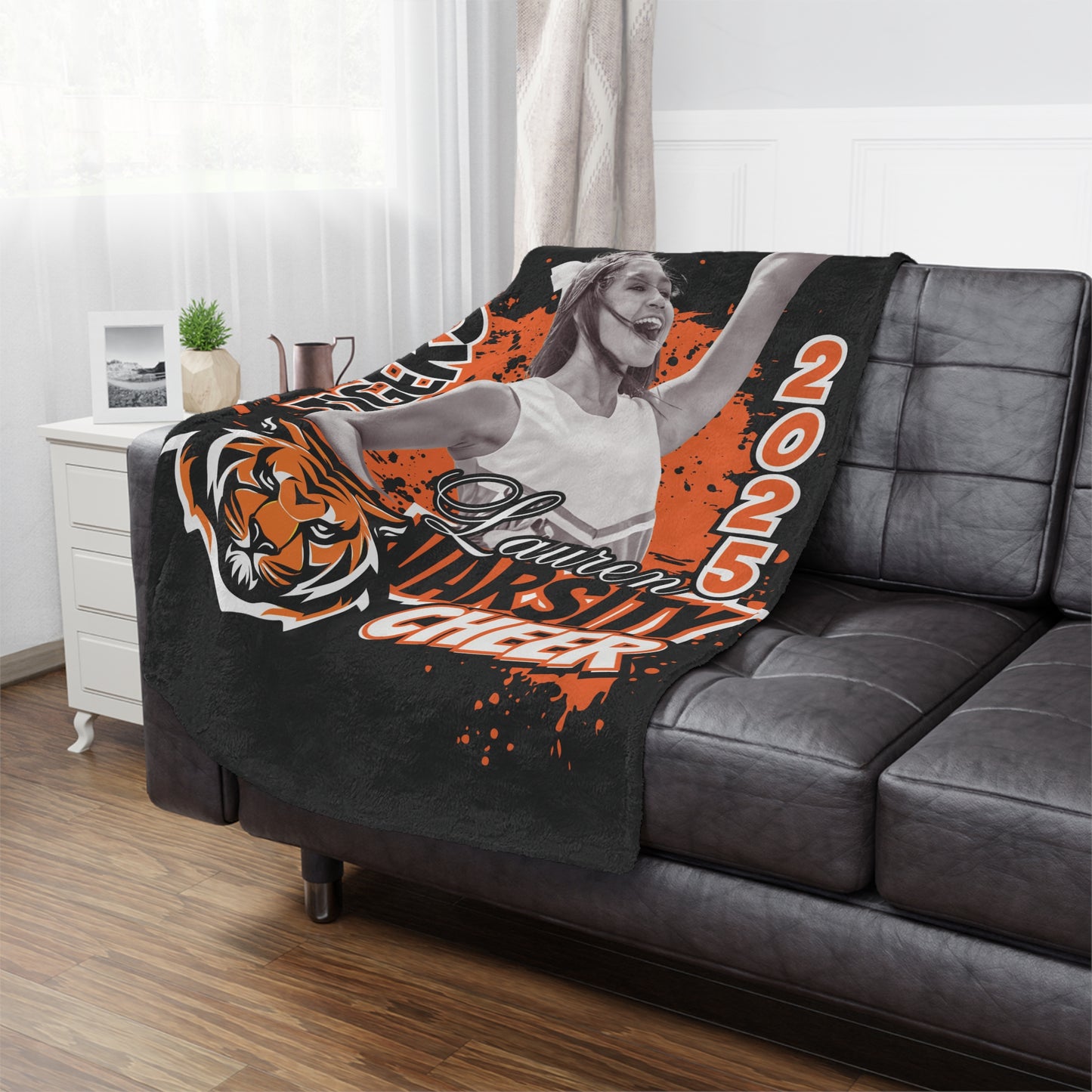Athlete Stadium Blanket, Personalized Sports Team Throw, Custom Fan Fleece, Game Day Gift, Cozy Winter Blanket