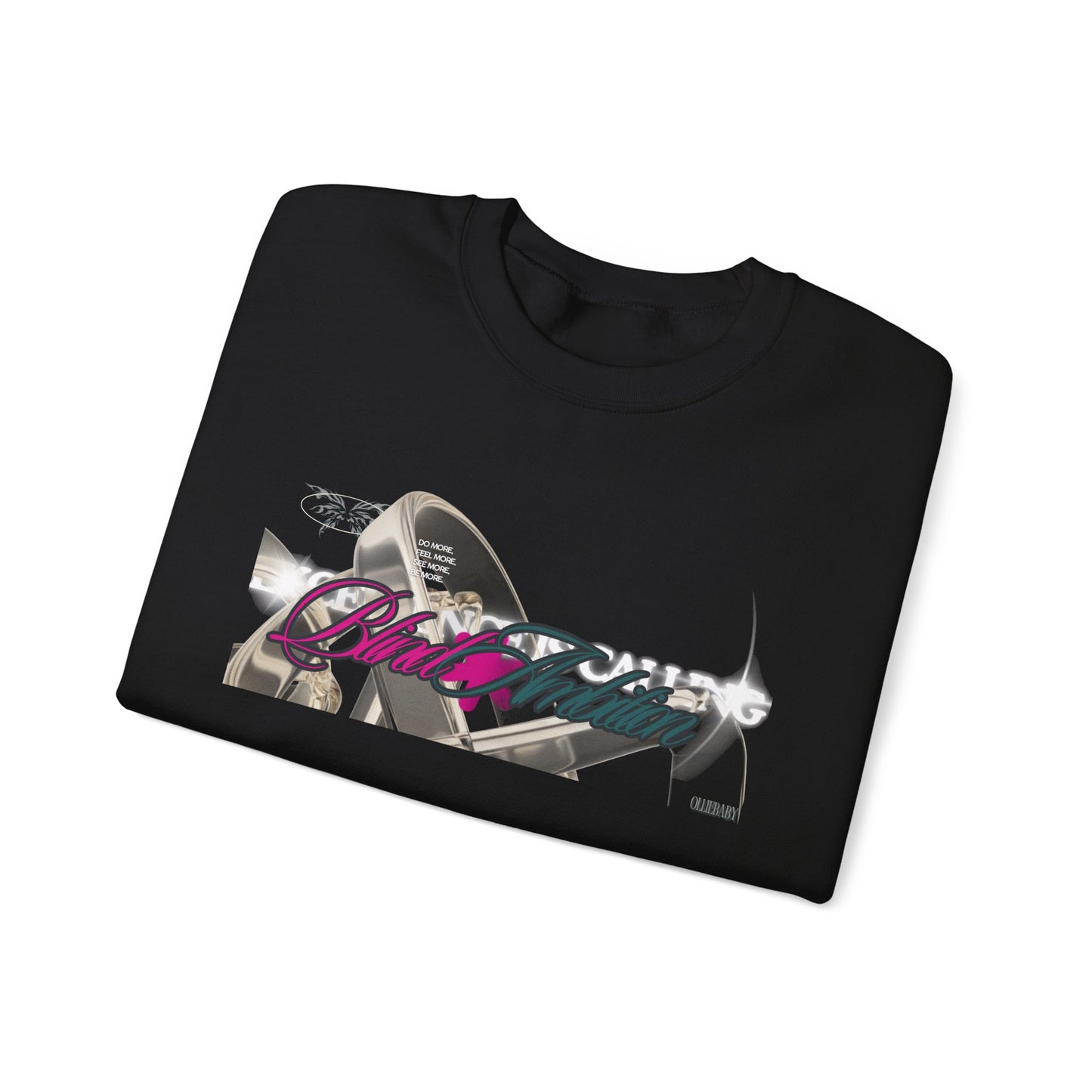 Blind Ambition (Excellence is Calling) Unisex Crewneck Sweatshirt, Trendy Streetwear, Comfy Gift for Friends, Everyday Casual Wear, Stylish