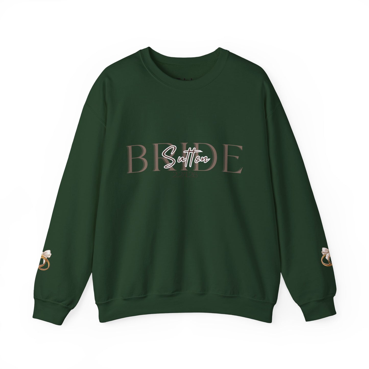 Custom Wedding Name and Date Crewneck Sweatshirt, Wedding Wear, Personalized Bridal Party Gift, Bachelorette Party, Wedding Gift