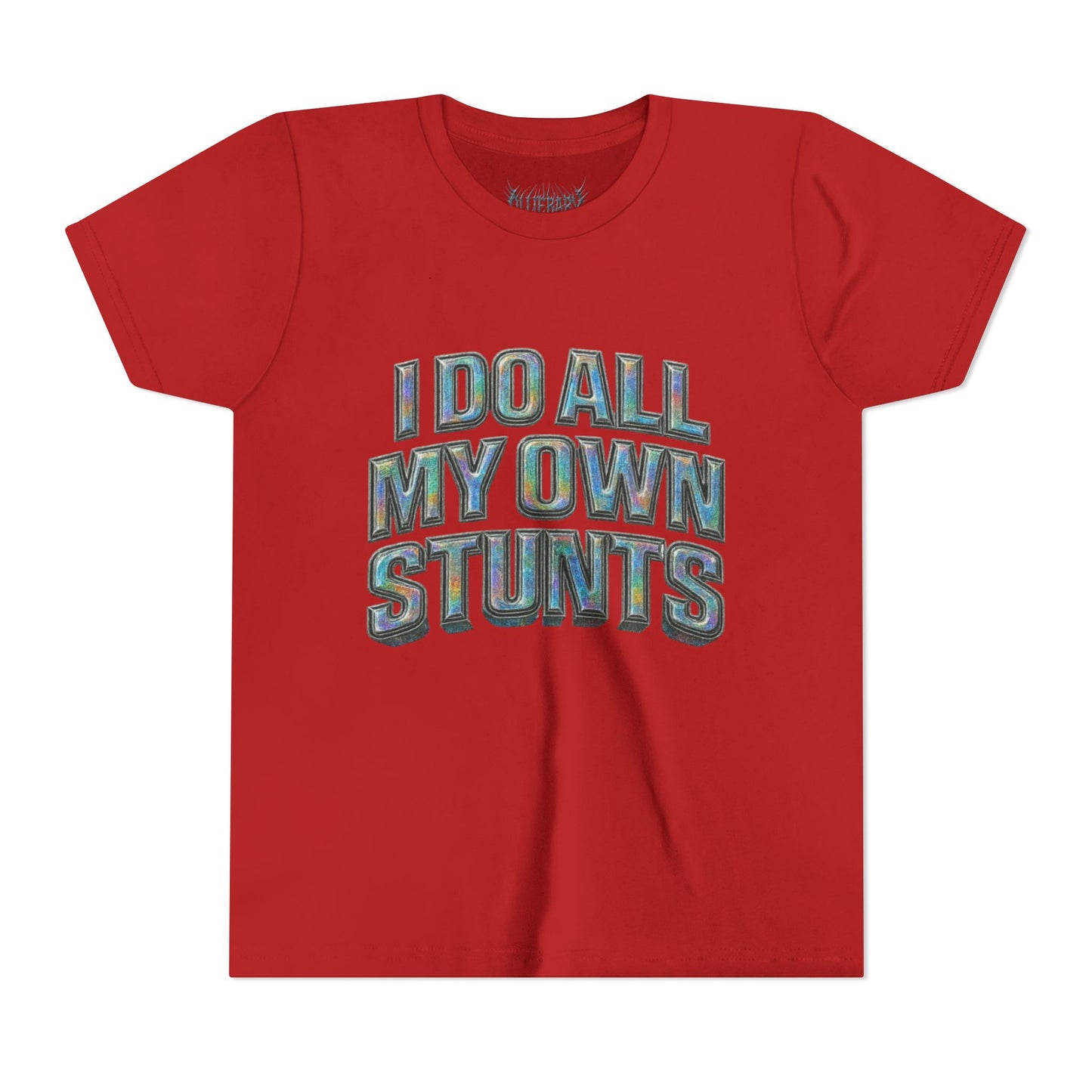 I do all my own stunts - kids Unisex Plain White Crew T‑Shirt
