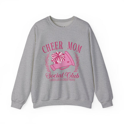 Cheer Mom Social Club Sweatshirt, Gift for Cheer Moms, Practice, Late Nights, Comp Mornings, Unisex Crewneck, Driving, Running Around
