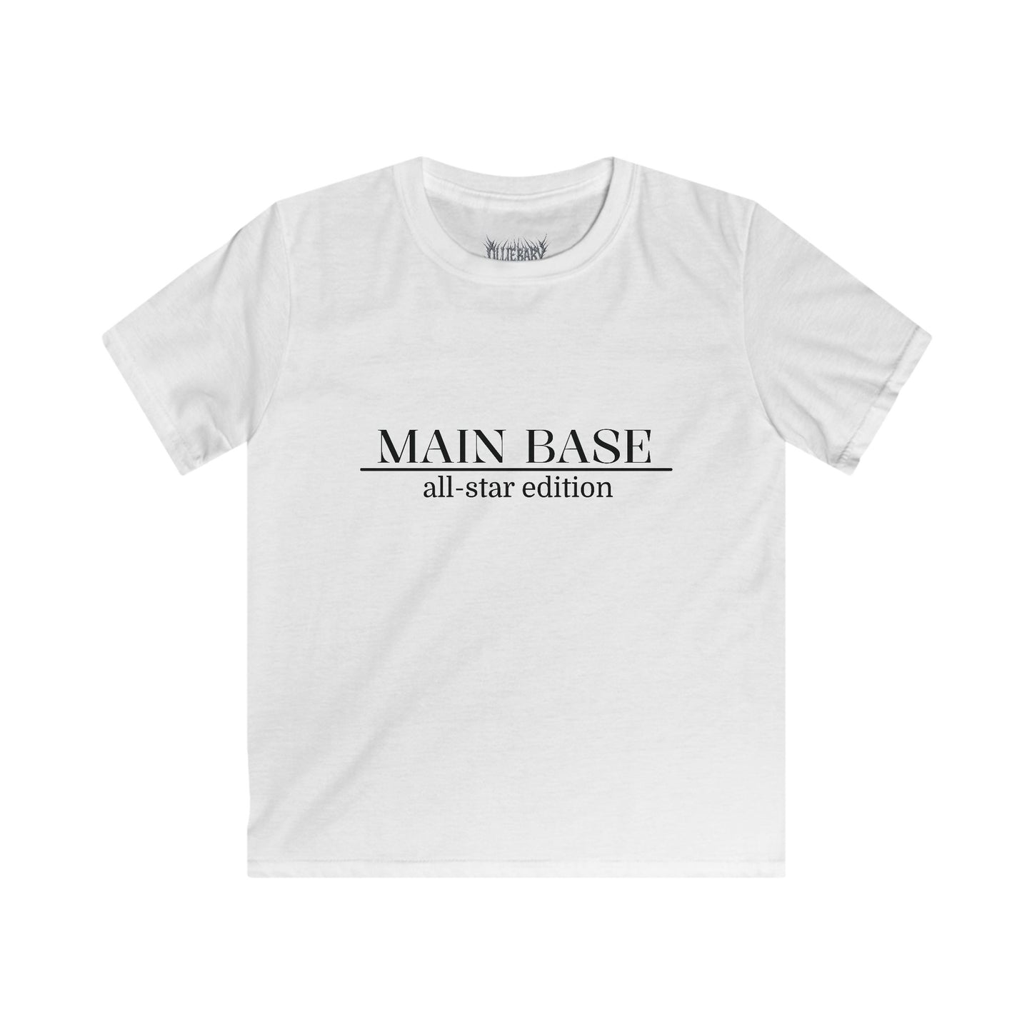 "MAIN BASE" All-Star Edition (Minimalist Athletic Youth Shirt) Kids Sizes