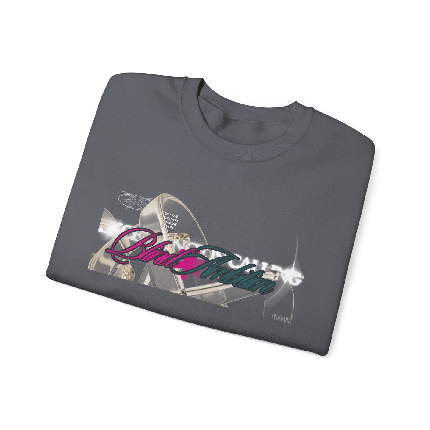 Blind Ambition (Excellence is Calling) Unisex Crewneck Sweatshirt, Trendy Streetwear, Comfy Gift for Friends, Everyday Casual Wear, Stylish